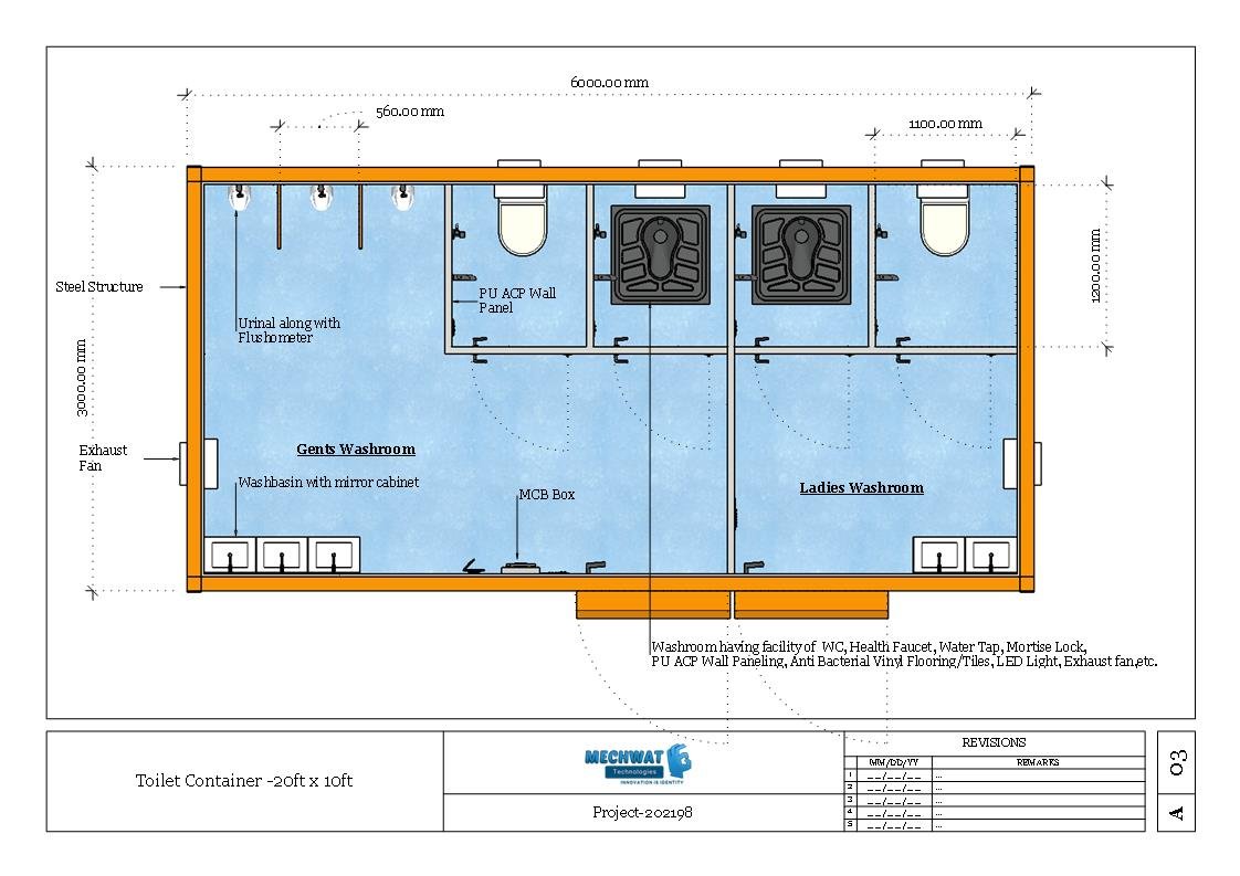 Restroom Container-2000 | Mechwat