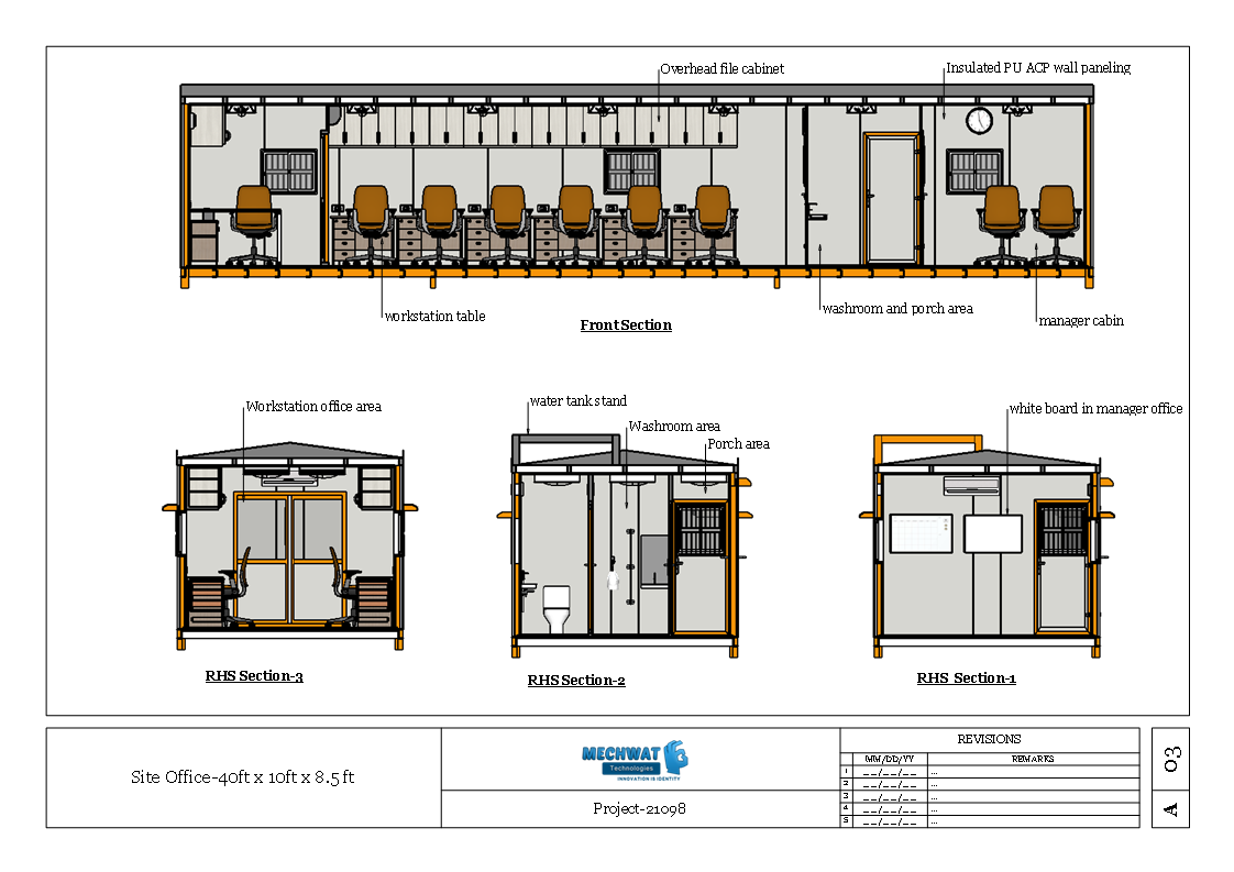 Prefab Container Office-3604 - Mechwat