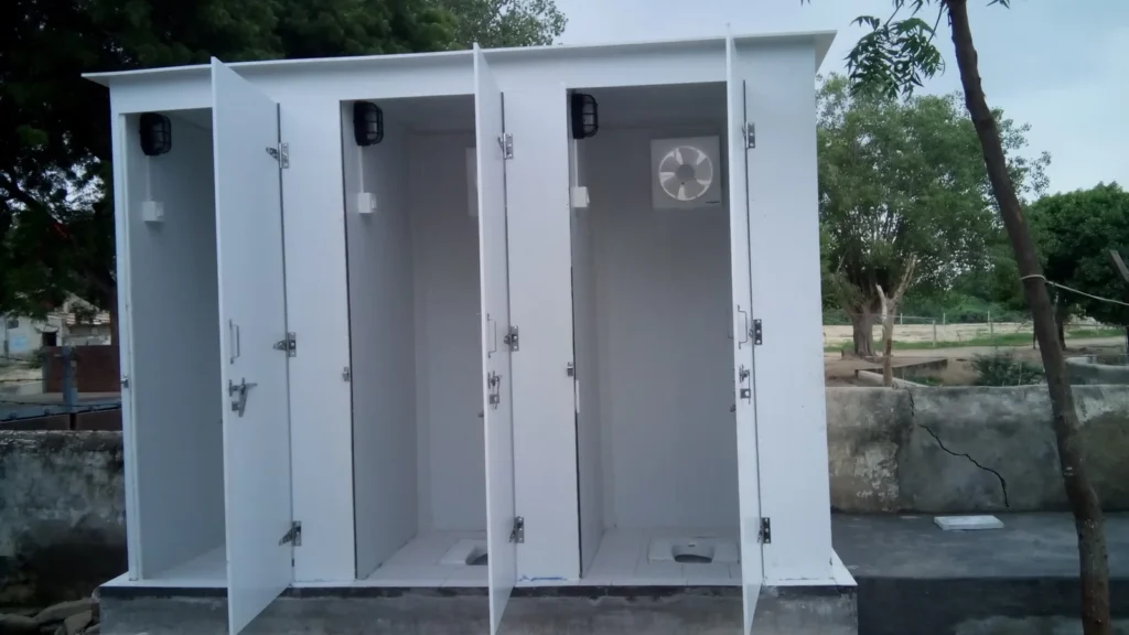 Mechwat Technologies bio-toilet installation for MCX India CSR rural school sanitation project in Gujarat