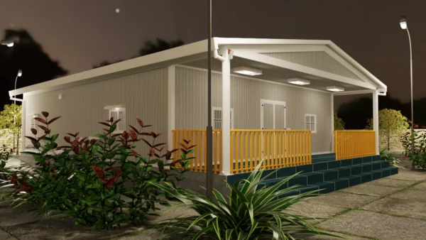 Mechwat 120 sqm prefabricated modular home exterior design for a modern family residence or farmhouse