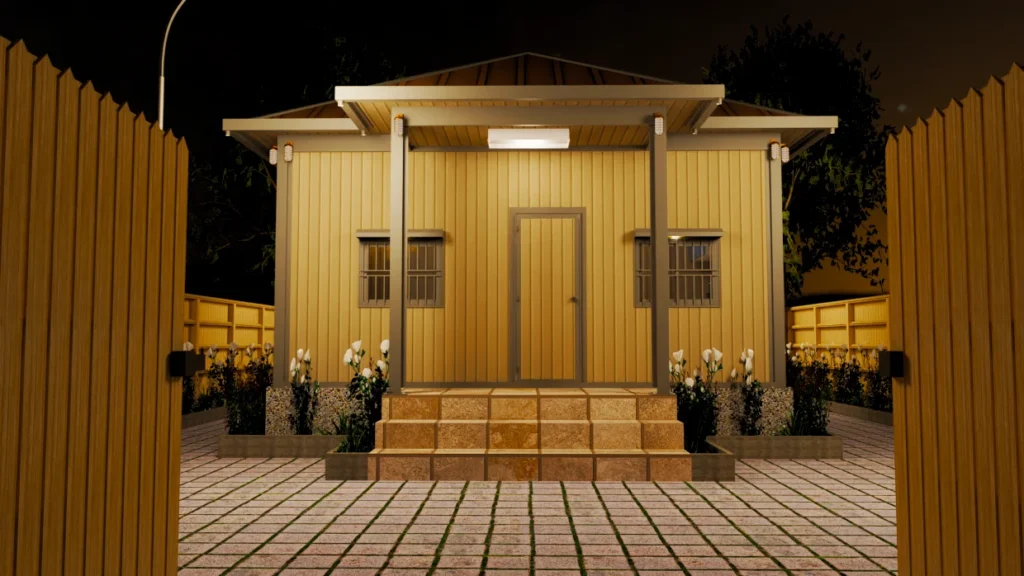 Mechwat 30 sq m prefabricated tiny house with modular steel construction for compact residential and holiday accommodation