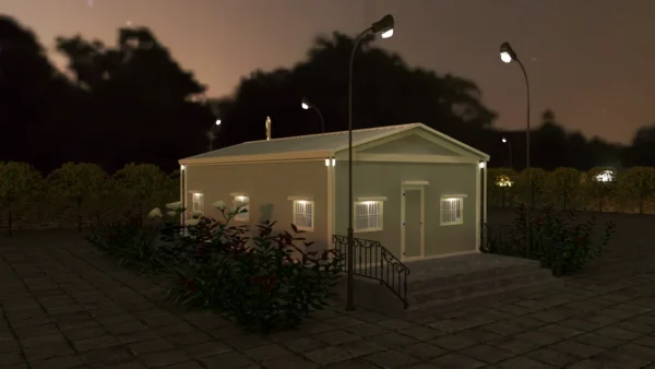 Mechwat 60 sqm prefabricated modular tiny house with steel-framed construction and modern residential exterior