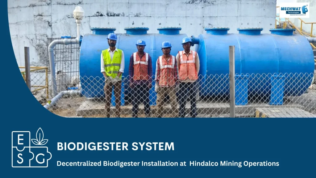 Mechwat Technologies 10 KLD biodigester sewage treatment system at Hindalco Aditya Aluminium Lapanga Sambalpur Odisha