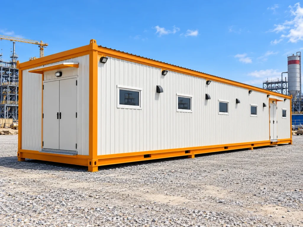 Mechwat prefabricated portable safety induction cabin for workforce HSE training at mining, power and construction projects