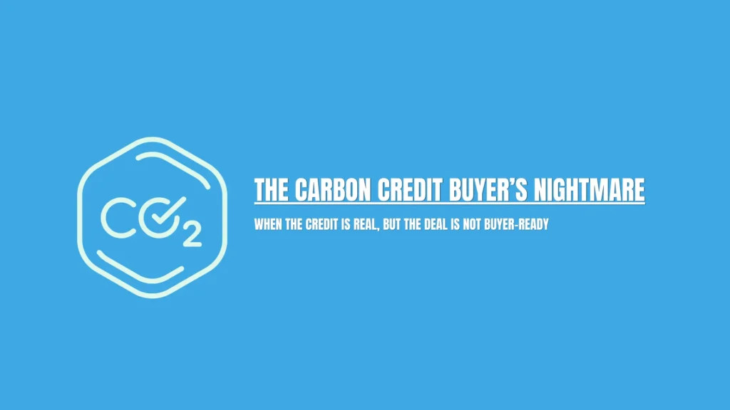 Carbon credit buyer due diligence examining ownership, additionality, CORSIA, CCP and Article 6 risks